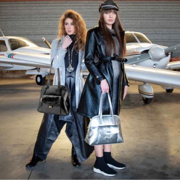 Bevini Modena The Bugatti, Laminated Leather Tote Bag NWOT - Picture 2 of 16